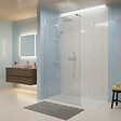 OTITEC - Paroi de douche italienne Clear - 110 x 195 cm - Chrome - LINEA - vignette