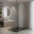 OTITEC - Paroi de douche italienne Clear - 100 x 195 cm - Cuivre brossé - Droite - LUCIA - vignette