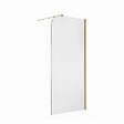 OTITEC - Paroi de douche italienne Clear - 100 x 195 cm - Or brossé - Droite - LUCIA - vignette