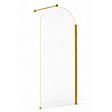 OTITEC - Paroi de douche italienne flûtée - 120 x 195 cm - Or brossé - SIENA - vignette