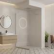 OTITEC - Paroi de douche italienne Clear - 110 x 195 cm - Chrome - GAUCHE - LUCIA - vignette