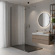 OTITEC - Paroi de douche italienne Clear - 110 x 195 cm - Chrome - GAUCHE - LUCIA - vignette
