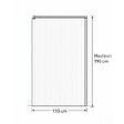 OTITEC - Paroi de douche italienne flûtée - 110 x 195 cm - Noir - LINEA - vignette