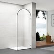 OTITEC - Paroi de douche italienne cintrée - 100 x 195 cm - Clear - Noir - ARCO - vignette