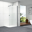 OTITEC - Paroi de douche italienne Clear - 110 x 195 cm - Noir - Droite - LUCIA - vignette