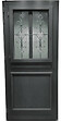 GD MENUISERIES - Porte d'entrée Bois Vitrée Mathilde Gris Anthr, H215 x L90 cm Côte Tableau p,Droit, (Poignee, Barillet ref IN158RPL2 - IN303NEW) - vignette