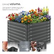 TECTAKE - Bac potager surélevé en acier galvanisé 80x80x62cm 380L gris fond ouvert hauteur ergonomique herbes légumes fleurs gants jardinage inclus - vignette