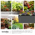 TECTAKE - Bac à fleurs surélevé stable en acier galvanisé bords arrondis 720 l gris anthracite 120 x 100 x 62 cm gants compris - vignette