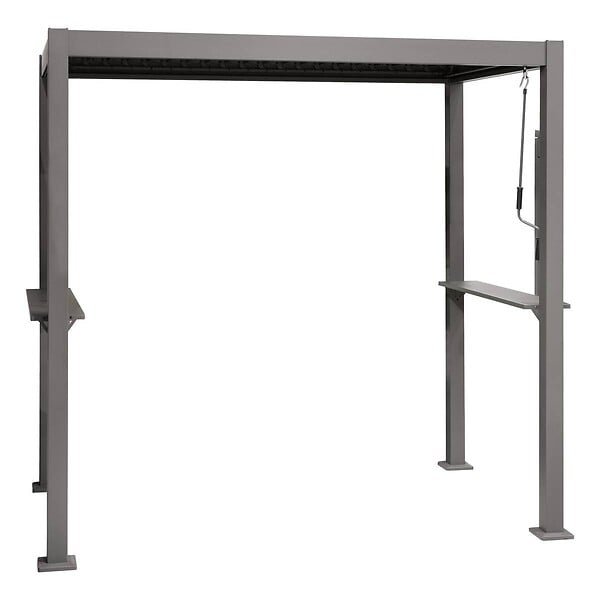 HESPERIDE - Abri à barbecue Grily gris graphite acier et aluminium - large