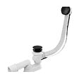 OTITEC - Vidage baignoire avec trop-plein - Bonde noire - Flexible universel - vignette