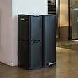 KITCHEN MOVE - Poubelle pédale tri sélectif HAJA noir 60L - vignette