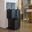 KITCHEN MOVE - Poubelle pédale tri sélectif HAJA noir 60L - vignette