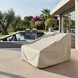 OVIALA - Housse de fauteuil pour salon de jardin modulable beige - Mixi - vignette