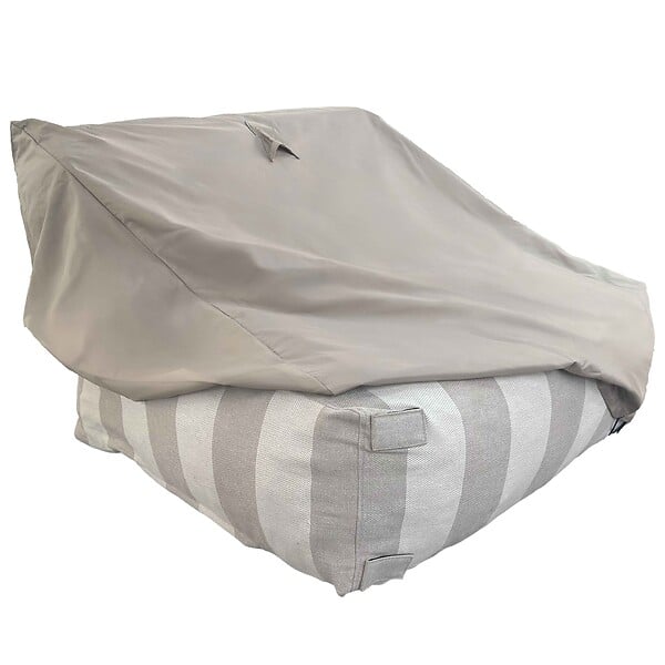 OVIALA - Housse de fauteuil pour salon de jardin modulable beige - Mixi - large