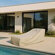 OVIALA - Housse pour méridienne pour salon de jardin modulable beige - Mixi - vignette