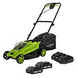 VITO - Tondeuse à gazon 20V + 2 Batteries lithium 3.0Ah + Chargeur double Gazon 300m2 - Bac 30L VITO - vignette