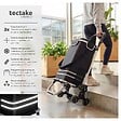 TECTAKE - Chariot de courses pliable 3 en 1 noir avec sac isotherme roues tout terrain caddie aluminium 56L diable panier roulettes 30kg polyester - vignette