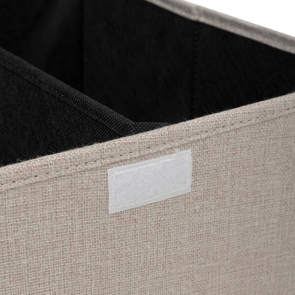 5 FIVE SIMPLY SMART - Panier à linge Beige 74L avec 2 compartiments H 60 cm - large