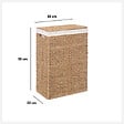 5 FIVE SIMPLY SMART - Panier à Linge 40L en Osier et housse en Coton Blanc L 38 x P 22 x H 55 cm - vignette