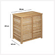5 FIVE SIMPLY SMART - Coffre à linge double 2x50L en Bambou H 60 cm - vignette