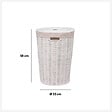 5 FIVE SIMPLY SMART - Panier à linge 40L Blanc tressé D 32 x H 58 cm - vignette
