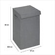 5 FIVE SIMPLY SMART - Panier à linge Gris 74L avec 2 compartiments H 60 cm - vignette