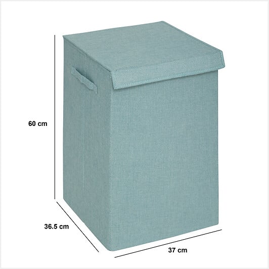 5 FIVE SIMPLY SMART - Panier à linge Bleu clair 74L avec 2 compartiments H 60 cm - large