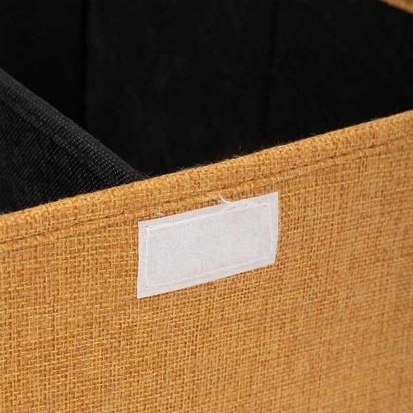 5 FIVE SIMPLY SMART - Panier à linge Jaune moutarde 74L avec 2 compartiments H 60 cm - large