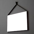 KIAMAMI VALENTINA - Miroir Rectangulaire 70X50 Cm Avec Cadre En Cuir Noir Pour Salle De Bains - vignette