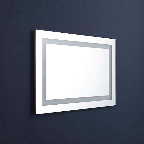 KIAMAMI VALENTINA - Miroir Pour Salle De Bain 90X60 Avec Led Réversible + Allumage Touch - large
