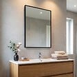 KIAMAMI VALENTINA - Miroir 60X80 Avec Cadre En Pvc Et Bord Noir Mat - vignette