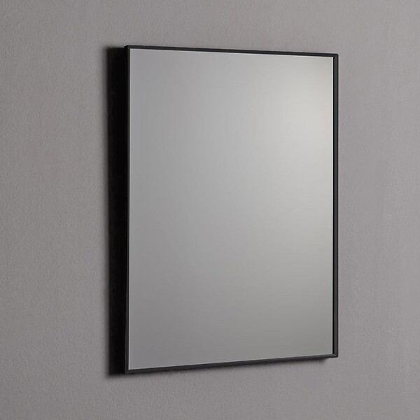 KIAMAMI VALENTINA - Miroir 60X80 Avec Cadre En Pvc Et Bord Noir Mat - large