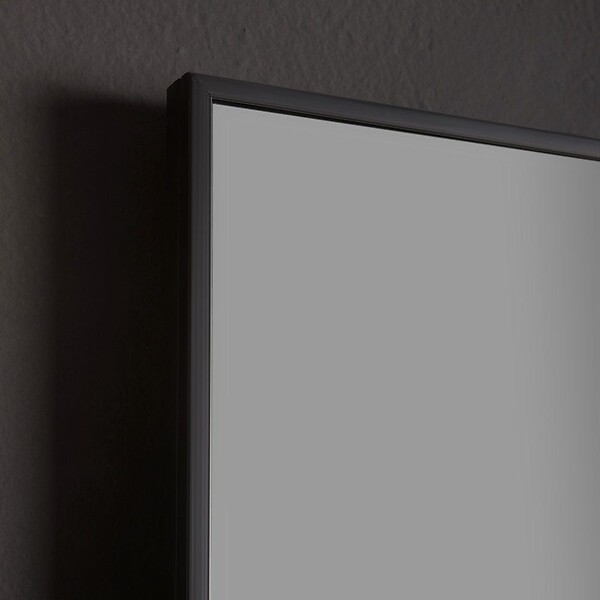 KIAMAMI VALENTINA - Miroir 60X80 Avec Cadre En Pvc Et Bord Noir Mat - large