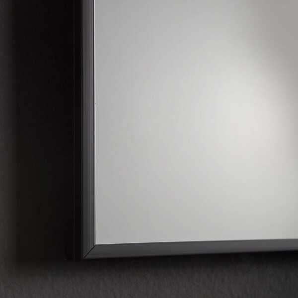 KIAMAMI VALENTINA - Miroir 60X80 Avec Cadre En Pvc Et Bord Noir Mat - large