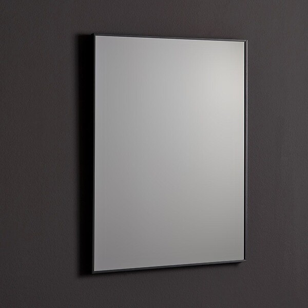 KIAMAMI VALENTINA - Miroir 60X80 Avec Cadre En Pvc Et Bord Noir Mat - large