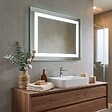 KIAMAMI VALENTINA - Miroir De Salle De Bain Avec Led Cm 80X60 Réversible Avec Senseur Touch - vignette