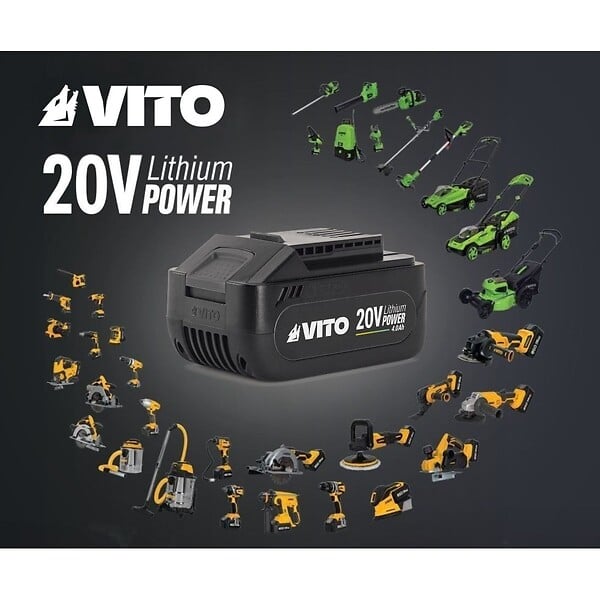 VITO - Pack 2 Batteries Lithium 20V 4.0Ah + Chargeur double Gamme sans fil LI VITO - large