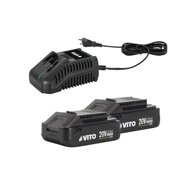 VITO - Taille Haies sans fil 20V Lame 51Cm + 2 Batteries lithium 2.0Ah + Chargeur Rapide VITO - large