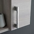 KIAMAMI VALENTINA - Miroir De Salle De Bain Avec Deux Meubles Hauts En Bois De Chêne Gris Et Led - vignette