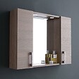 KIAMAMI VALENTINA - Miroir De Courtoisie 77Cm 2 Armoires Murales Chêne Fumée - vignette