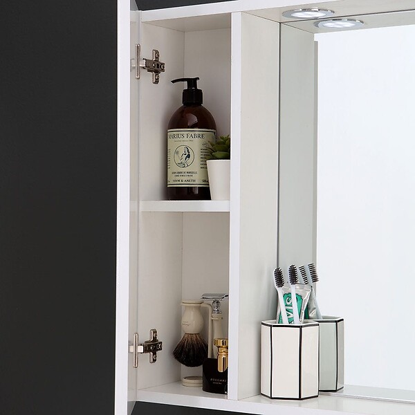 KIAMAMI VALENTINA - Miroir Inglesina De 77Cm Avec Deux Portes Et Spots À Led Intégrés - large