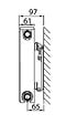 STELRAD - Radiateur panneau COMPACT ALL IN Type 11 Hauteur 900mm - Largeur: 800 mm - Puissance: 1088W- réf : 0214091108 - STELRAD - vignette