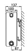 STELRAD - Radiateur panneau COMPACT ALL IN Type 22 Hauteur 500mm - Largeur: 800mm - Puissance: 1195W - vignette