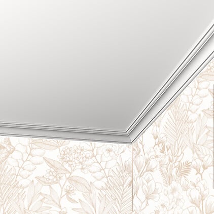 SANS - Corniche plafond C115 4,6 x 4,9 cm - Polyuréthane Cimaises &+ - large