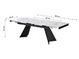 HABITAT ET JARDIN - Table de repas extensible en céramique 6 à 10 personnes  "Equinoxe" - Blanc marbré gris - vignette