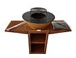 PURLINE - Barbecue avec plaque ronde, grill et support - vignette
