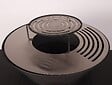 PURLINE - Barbecue avec plaque ronde, grill et support - vignette