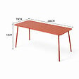 CONCEPT USINE - Ensemble table de jardin 160 cm et 6 chaises terracotta BERGAME - vignette