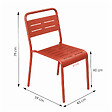 CONCEPT USINE - Ensemble table de jardin 160 cm et 6 chaises terracotta BERGAME - vignette