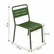 CONCEPT USINE - Ensemble table de jardin carrée 70cm et 4 chaises vert BERGAME - vignette